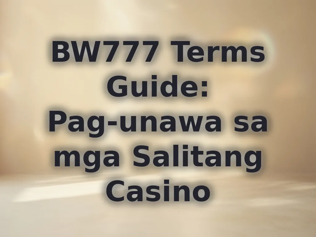 Mga termino sa casino