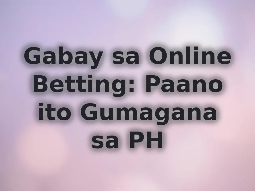 Sistema ng betting sa PH